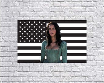 Teresa Agnes Black American Flag Tapestry – Maze Runner Wall Art | Movie Aesthetic Decor | Dark Fan Flag | Dorm Room Decor