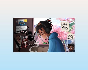 Juice WRLD Tapestry Flag – Rapper Wall Art | Emo Hip Hop Aesthetic Decor | Music Picture Flag | Dorm Room Decor