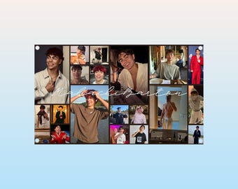 Malachi Barton Collage Flag – Disney Actor Wall Flag | Teen Star Banner | Pop Culture Room Decor | Dorm Wall Art