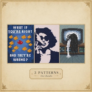 Cult Movie Bundle – 3 Cross Stitch Patterns PDF