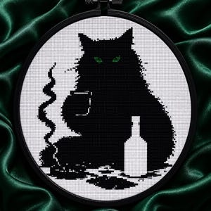 Behemoth Cat – Master and Margarita Cross Stitch Pattern PDF