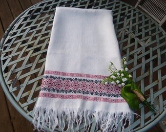 Vintage Linen Damask Tea Towel: 1776 Independence, Patriotic Decor