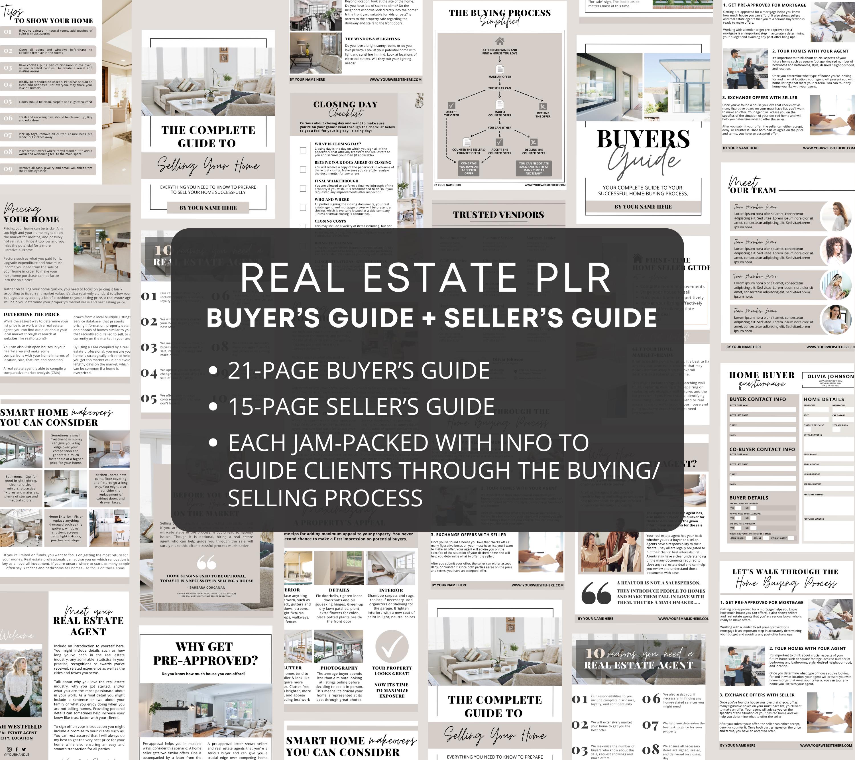 Buyer's Guide &amp; Seller's Guide | Editable Canva Template | Resell ...