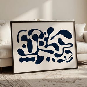 Morph Blue and White | Conceptual Wall Poster (Digital Download)
