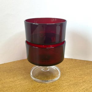 Luminarc Vintage Ruby Red Dessert/Champagne Glasses