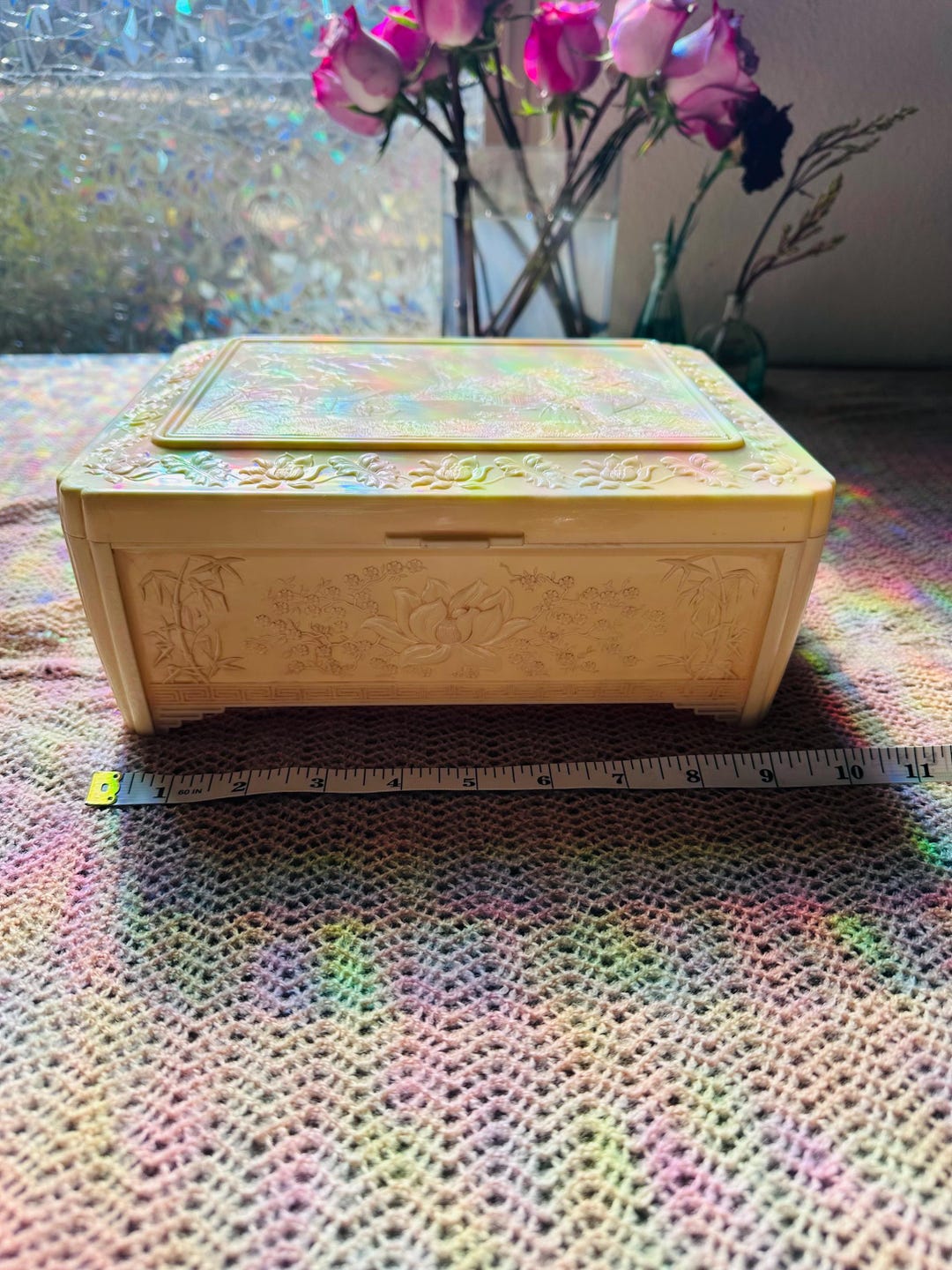 1950s Asian Style Celluloid Jewelry Box - Etsy