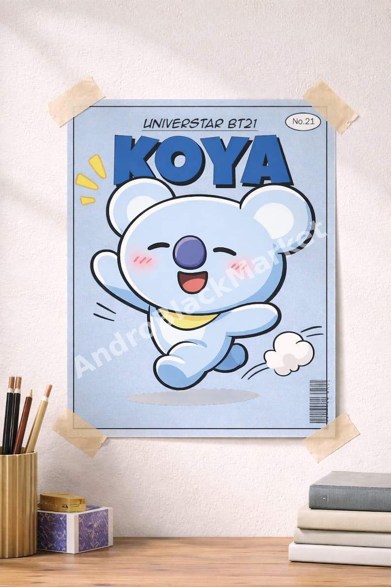 BT21 Posters Set X8 | Printable Wall Art 20x25 Cm | Kpop Room Decor ...
