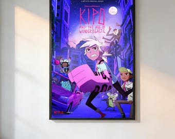 Kipo And The Age Of The Wonderbeasts Tv Poster、Retro Aesthetic、90s Movie Poster、Vintage Film Print、Noir Wall Art