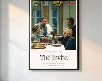 The Invite (2026) Movie Poster、Retro Aesthetic、90s Movie Poster、Vintage Film Print、Noir Wall Art