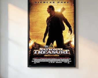 National Treasure Movie Poster、Retro Aesthetic、90s Movie Poster、Vintage Film Print、Noir Wall Art