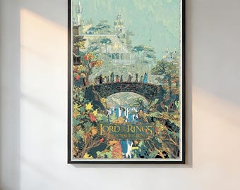 Lord of the Rings kilian eng poster 、Retro Aesthetic、90s Movie Poster、Vintage Film Print、Noir Wall Art