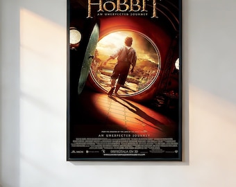 The Hobbit An Unexpected Journey - Movie Poster、Retro Aesthetic、90s Movie Poster、Vintage Film Print、Noir Wall Art