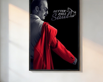 Better Call Saul Movie Poster、Retro Aesthetic、90s Movie Poster、Vintage Film Print、Noir Wall Art