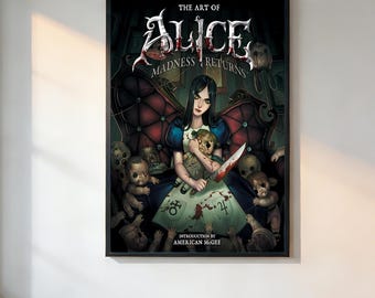 Alice Madness Returns Game Poster、Retro Aesthetic、90s Movie Poster、Vintage Film Print、Noir Wall Art