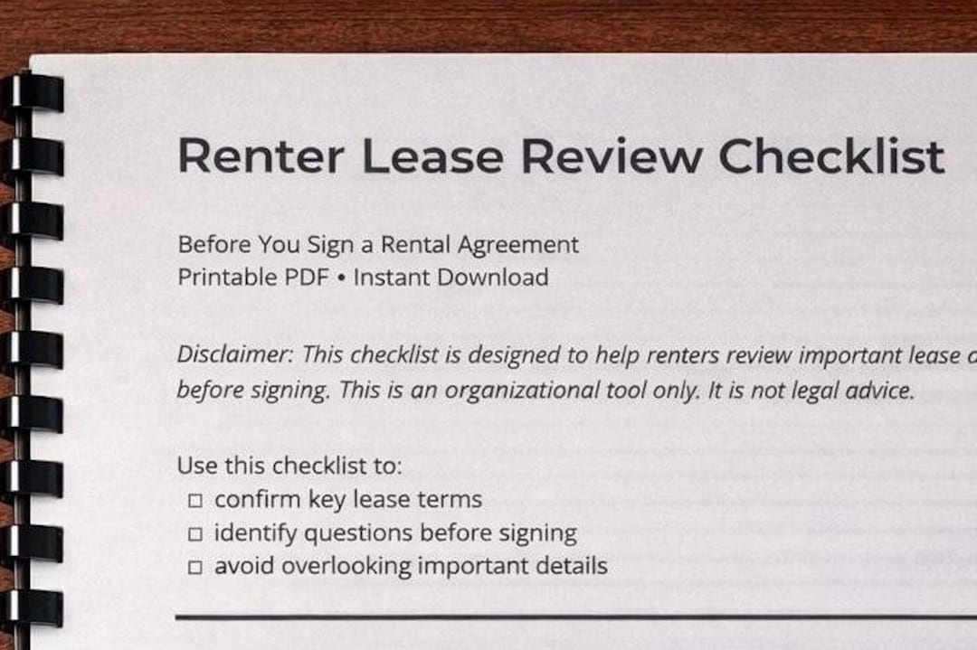 Lease Checklist.pdf Apartment Lease Review Checklist | What to Check Before Signing ...
