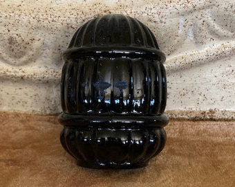 Bird Feeder Black Glass
