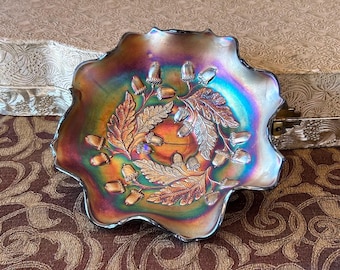 どんぐり型カーニバルグラスボウル（フェントン社製）