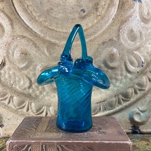 Blue Glass Basket