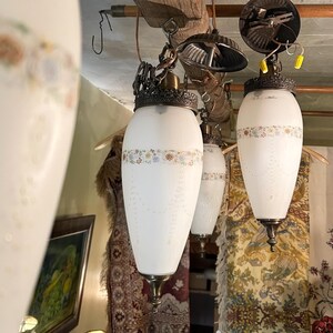 Vintage Pendant Lights Teardrop Mid Century Set of Four