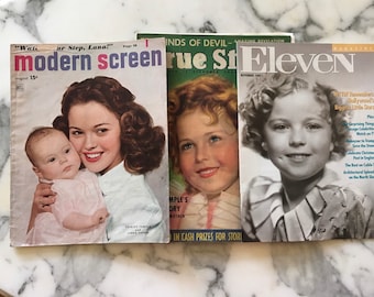 Vintage Magazines featuring Shirley Temple Modern Screen True Story Eleven