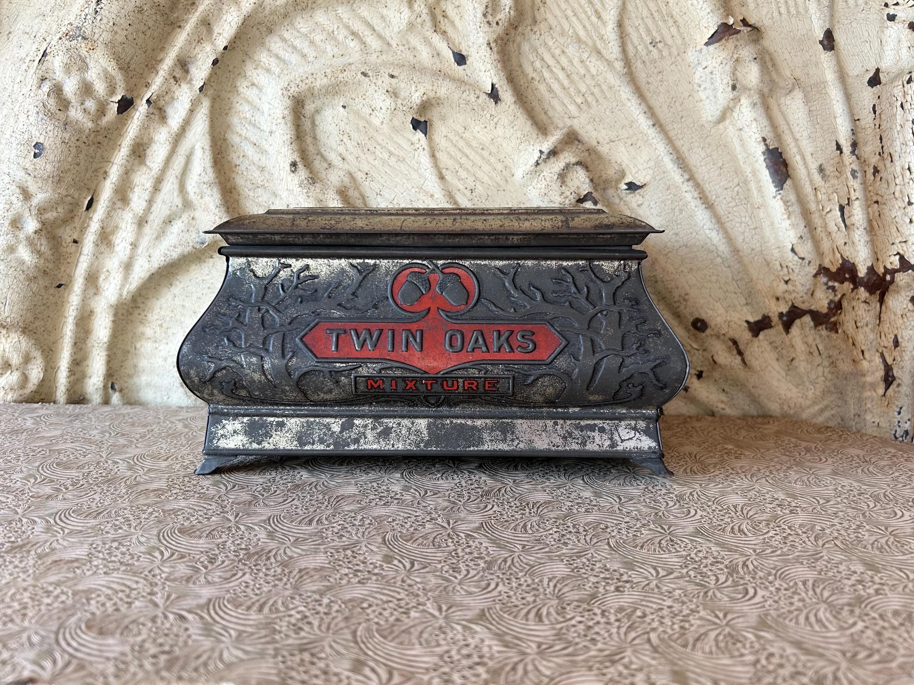 Twin Oaks Tobacco Tin Humidor
