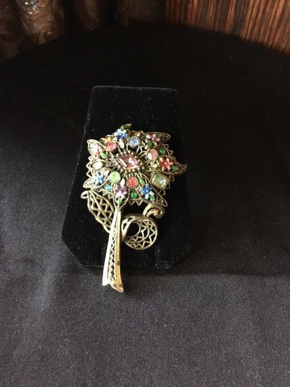 Broach Multi Colored Floral