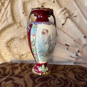 Majolica Portrait Vase