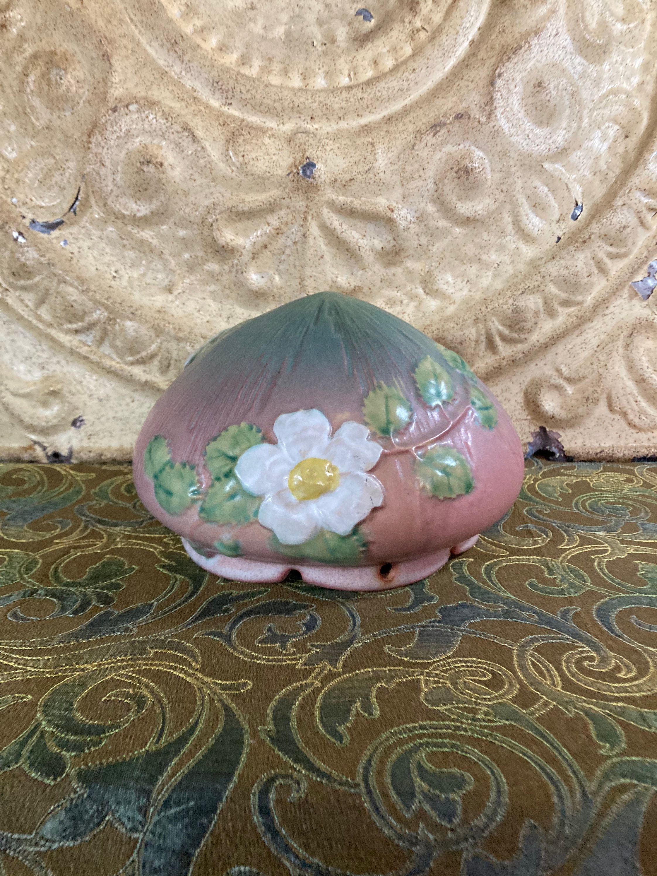 ローズビル陶器製 ホワイトローズ吊り下げバスケット - Etsy 日本