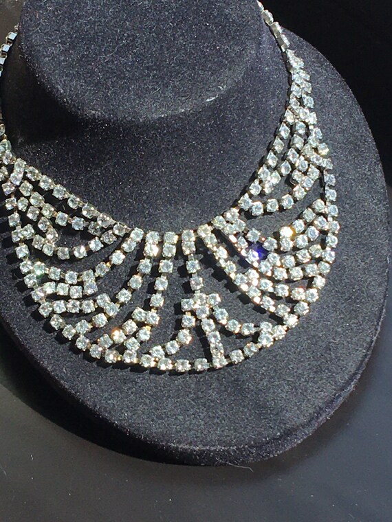 Rhinestone Bridal Hollywood Princess Necklace - image 7