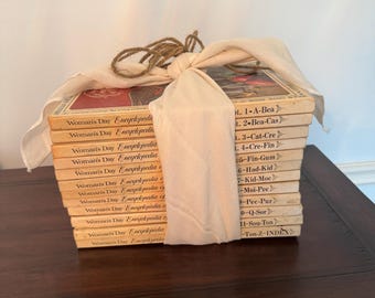 Vintage 1966 Woman's Day Encyclopedia of Cookery 12 Vol Set Complete, Cottagecore Kitchen Decor, Grandmillennial Retro Cookbook Bundle, Gift