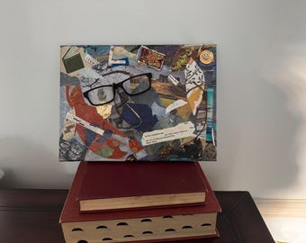 Buffalo Bill: The Book Foundry Cummings Series- mixed media collage art