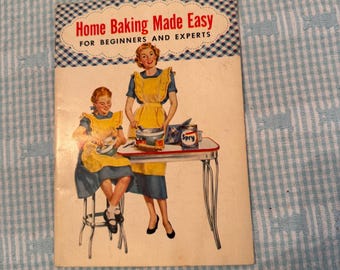 1953 Spry Home Baking Made Easy Aunt Jenny Vintage Cookbook Booklet Ephemera