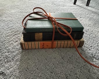 Vintage Book Stack for Decor | 1936 Spenser Tennyson Franklin | Dark Academia