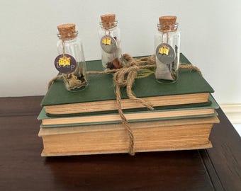 Writer's Inspiration Scent Jar Set - Bookish Desk Decor - Author Gift - Essential Oil Aromatherapy Apothecary - Deep, Flow, Polish