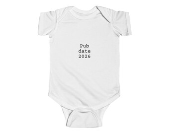 Pub Date 2026 Baby Bodysuit, 2026 New Baby Gift, Book Lover Pregnancy Gift, Literary Baby Shower Outfit