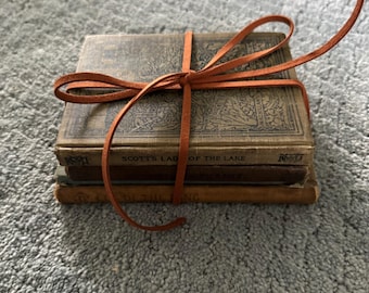 Antique Poetry Book Stack Decor Milton Tennyson Scott Wordsworth 1900s Set of 4