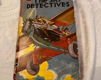 1930 Sky Detectives Ambrose Newcomb Vintage Aviation Mystery Book With Dust Jacket Jack Ralston Series Goldsmith Publishing Boys Adventure