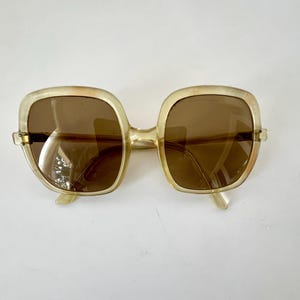 Vintage Oversized 1970's Sunglasses, Translucent, French, Square Shape No. 1022 Bild 12