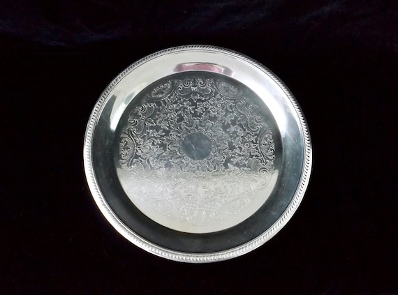F.B. Rogers Silver Co. Round Platter 6705 1883, Crown Signature