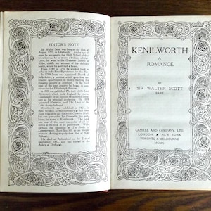 Kenilworth A Romance, by Sir Walter Scott, BART., MCMX, 1910, Hardcover, Very Good Condition!