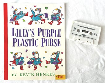 Lilly's Purple Plastic Purse By Kevin Henkes, Paperback with Cassette, 1996 Excellent Condition!
