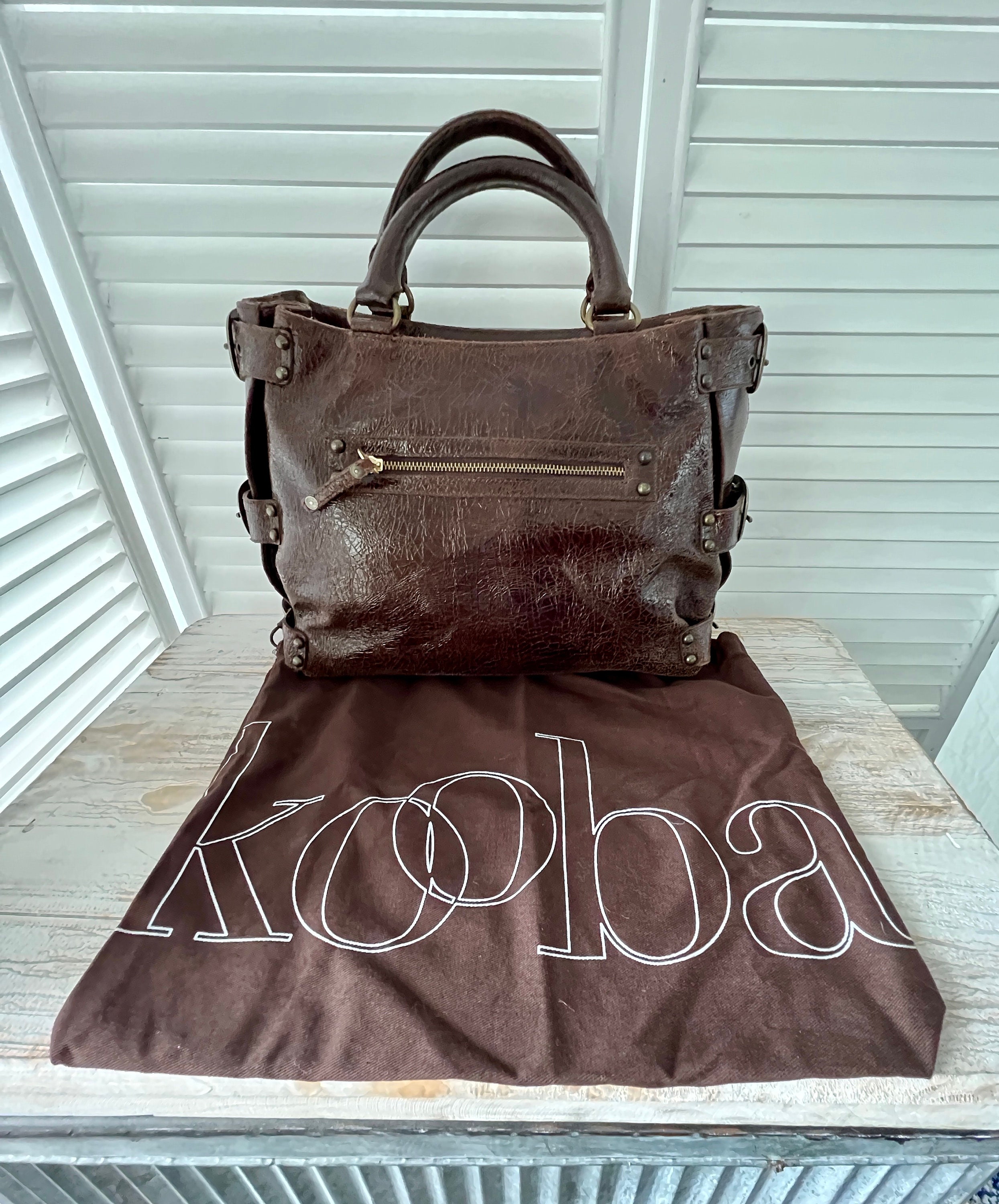 New in Dust Bag V Couture by Kooba Turquoise Vegan Leather Bag