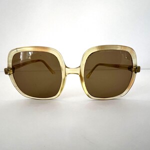 Vintage Oversized 1970's Sunglasses, Translucent, French, Square Shape No. 1022 Bild 2