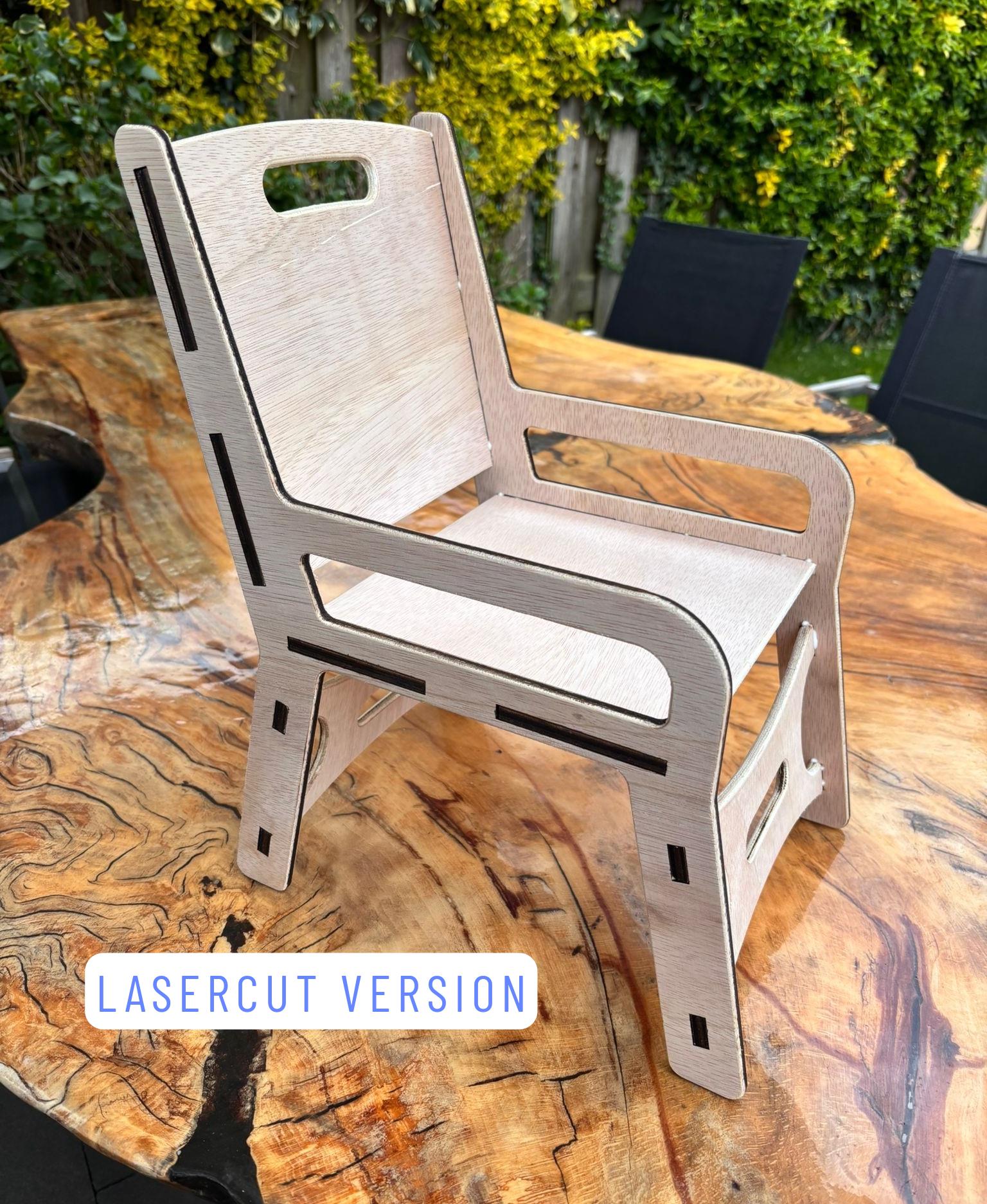 Silla Cnc Router Modelo 3D de silla infantil CNC / 1-3 años / Planos de bricolaje en ...
