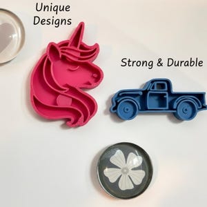 Set von 10 Einhorn Kühlschrankmagnet - 3D Gedruckt - Rosa oder Bronze Küche Dekor