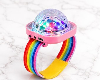 Mini Disco Light Ball, LED Party Light, Kids Wrist Light, RGB Night Light, Rechargeable Lamp, Party Decor, Gift for Kids, Portable Light