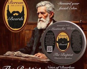 Cera para bigote - Lata de 2 oz - “El Bautista”