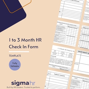 VORLAGE: 1 bis 3 Monat HR Check In Form - Vollständig bearbeitbar