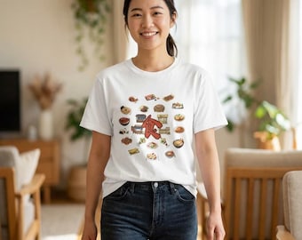 apanese Food T-Shirt, Sushi Ramen Tee, Japanese Cuisine Shirt, Food Lover Gift, 17 Colors