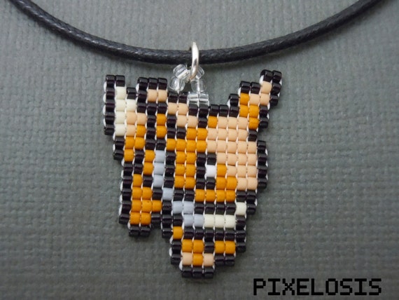 Pixelig Nintendo Pokemon Evoli Glasperlenkette Etsy